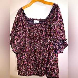 Old Navy pink floral top